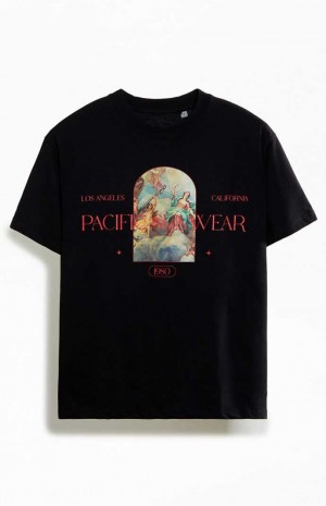 Pánské T-shirt PacSun Pacific Sunwear Renaissance Černé | 24ZNTLWJC