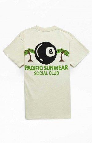 Pánské T-shirt PacSun Pacific Sunwear Social Club Žluté | 10PURAXFS