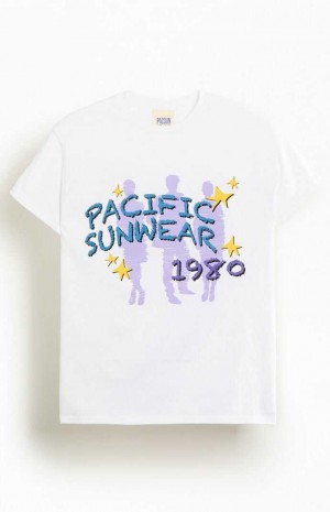 Pánské T-shirt PacSun Pacific Sunwear Starfade Bílé | 30HLAFZIP