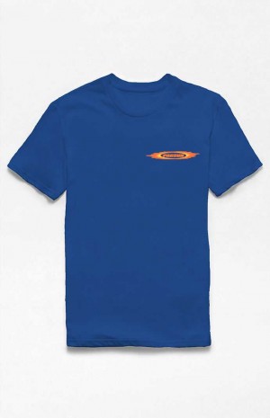 Pánské T-shirt PacSun Royal Blue Flames Logo Královská Modrá Blankyt | 30MCAVSPI