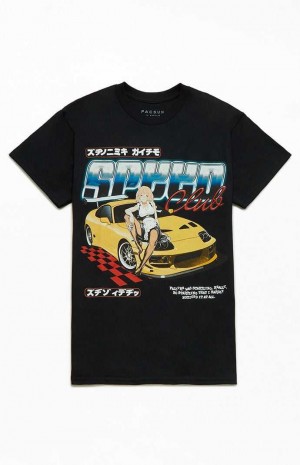 Pánské T-shirt PacSun Speed Club Černé | 49DYJAGZU