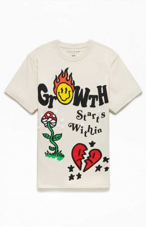 Pánské T-shirt PacSun Stars Within Hnědé | 43ENIQZXO