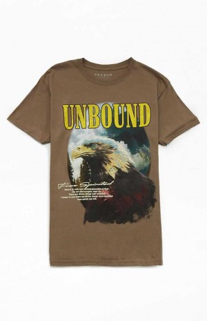 Pánské T-shirt PacSun Unbound Hnědé | 24FXGHZPW